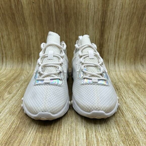 Nike React Element 55 Women's Size 6.5 White Iridescent Running Shoes CN0147-100 - Picture 2 of 9